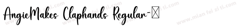 AngieMakes Claphands Regular字体转换